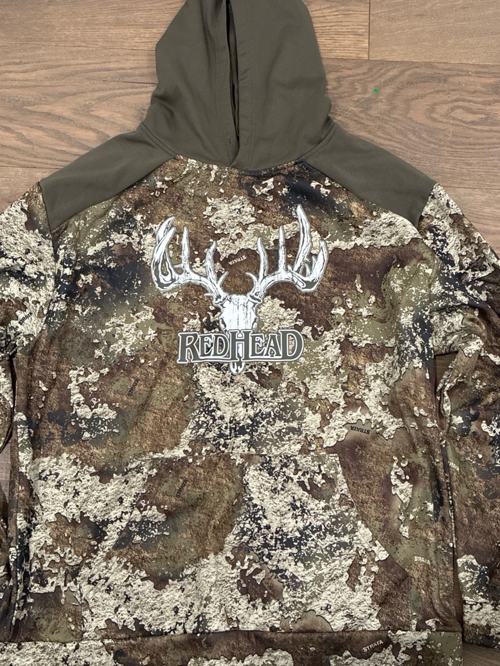 RedHead Camo Hoodie with Antler Logo - Brown & Olive. Men’s XL. Truetimber Camo